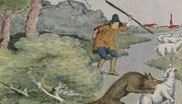 Gembala dan Kambing yang Tanduknya Patah