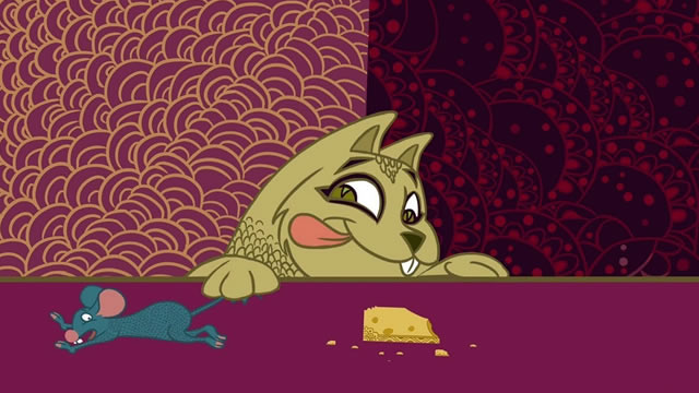 Kucing dan Tikus Tua yang Berpengalaman