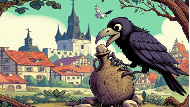 Burung Gagak dan Sebuah Kendi (Dongeng Polandia)